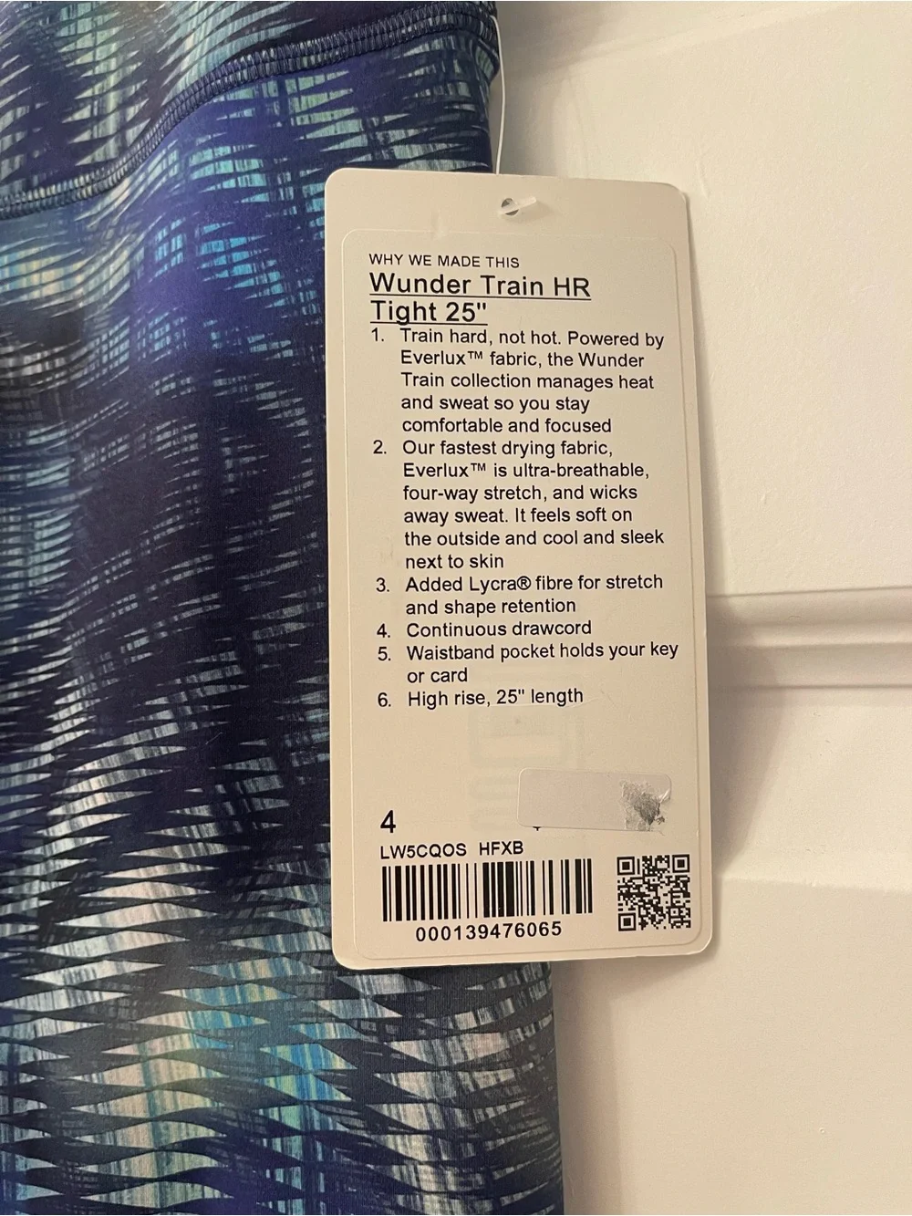 NWT Lululemon Wunder Train HR Tight 25” - size 4